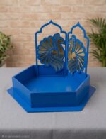 Hexagon Tray – Peacock Design - Image 2