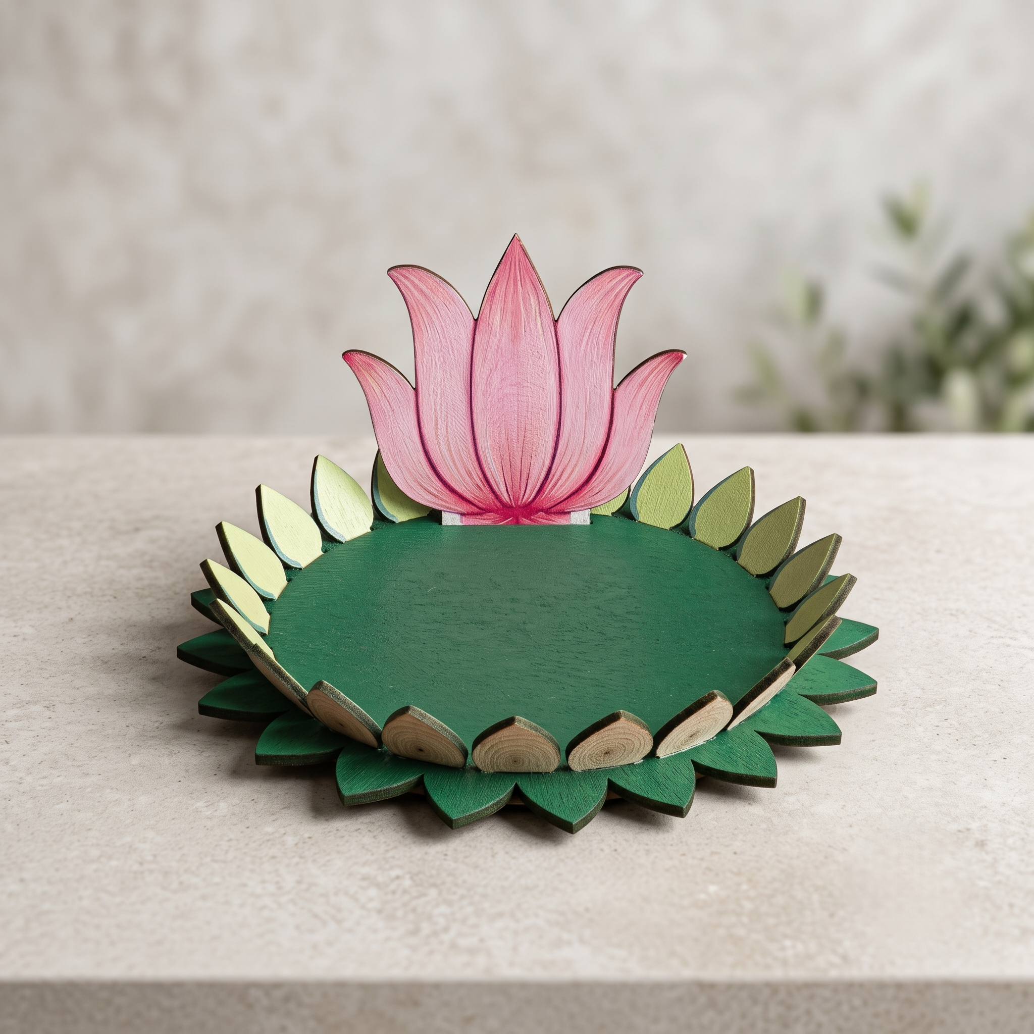 Gemini_Generated_Image_cre7p2cre7p2cre7 Decorative Lotus Tray - Image 1