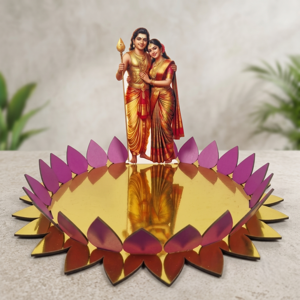Gemini_Generated_Image_mdrqs7mdrqs7mdrq (1) Decorative Lotus Tray Murugan Valli - Image 1