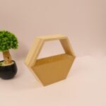 Pine Wood Hexagon Tray