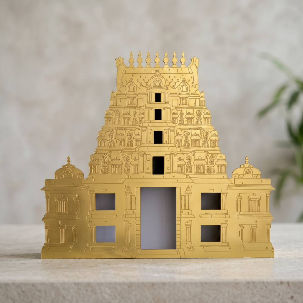 temple standee box resized Temple standee Gold & silver Acrylic_Box type - Image 1
