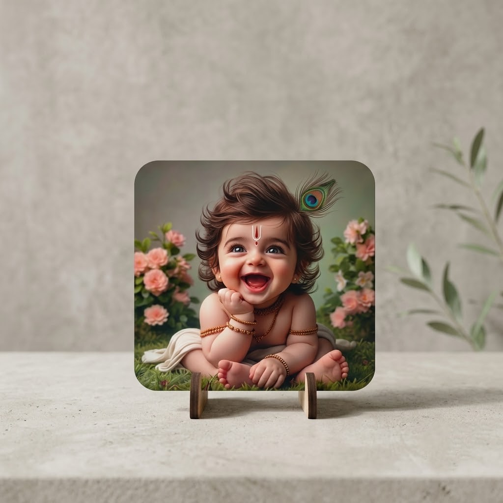 01f7e094-bfa6-4b4e-a0bc-e3d93ff384e6 Printed Standee_baby Krishna 2 - Image 1