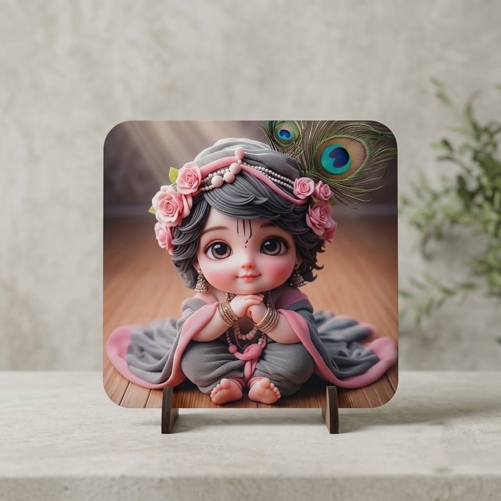 c2197274-4946-405b-8a6a-1a1a4cedc898 Printed Standee_baby krishna 3 - Image 1
